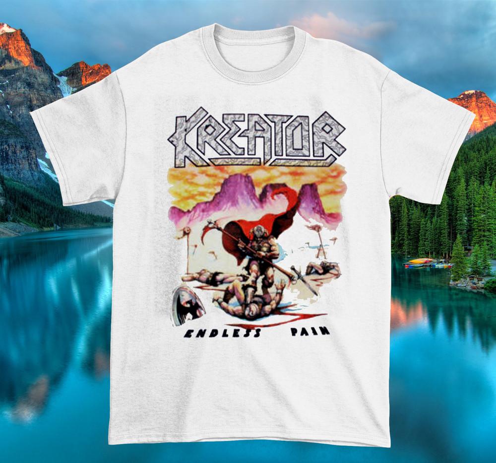 Kreator Endless Pain Альбом Белая S-4XL CG369 Унисекс Футболка