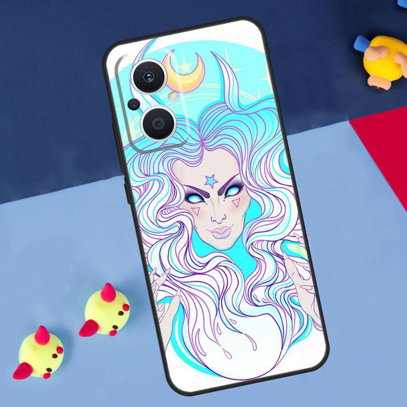 Девочковый Пастельный Ведьма Гот Для OPPO Reno 14 13 12 11 10 Pro 11F 12F 13F 14F 7 8 Lite 8T OPPO Find X9 X5 X6 X8 Pro Чехол
