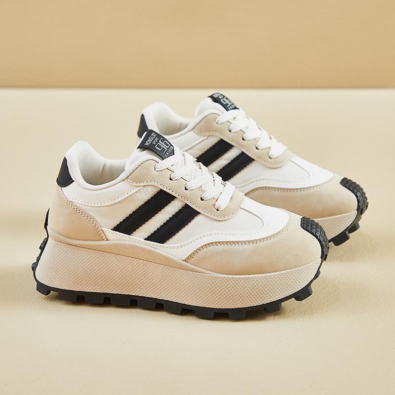 Korean Style Women's 2025 Spring Forrest Gump Shoes - Thick-Soled, Height-Increasing Casual Running Shoes HL871-1