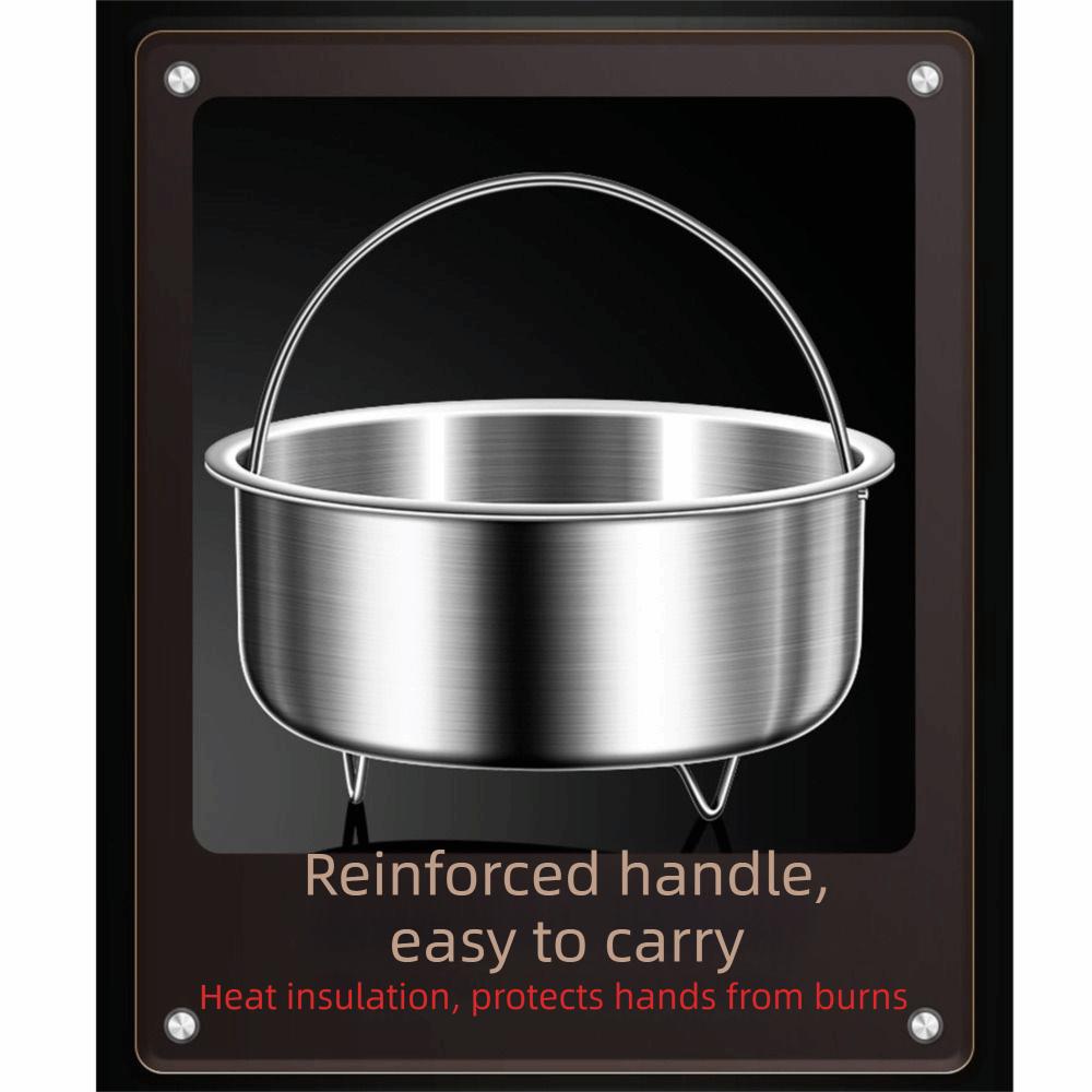 Stainless Steel Rice Steaming Bowl Water Resistant Steaming Tray Vegetable Drainer Kitchen Cooking