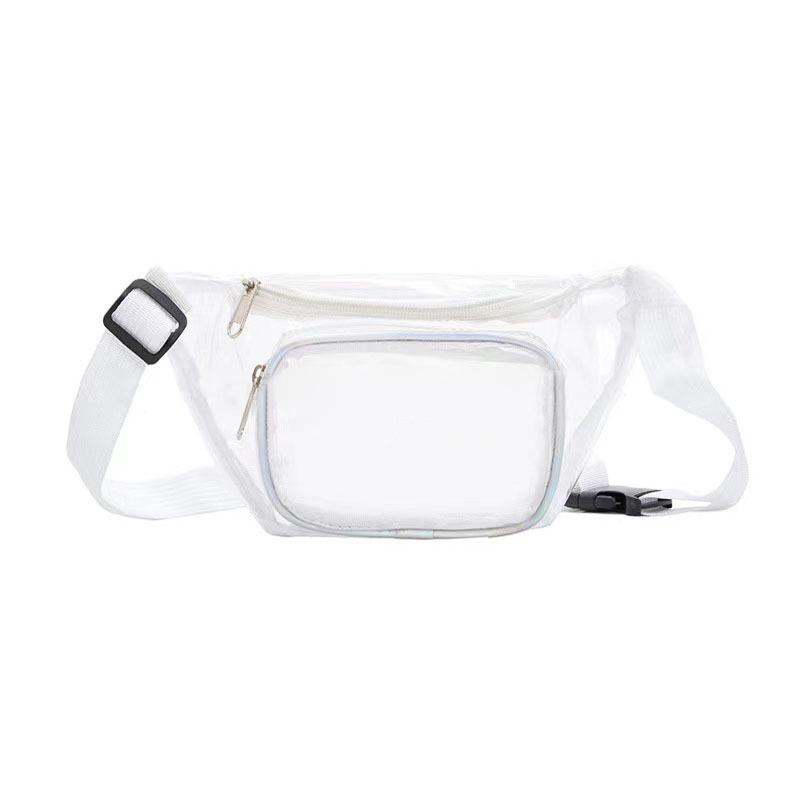 Fashion Clear Pvc Crossbody Bag Stadium Approved Waist Pack For Women Men Festival Sports Casual Style