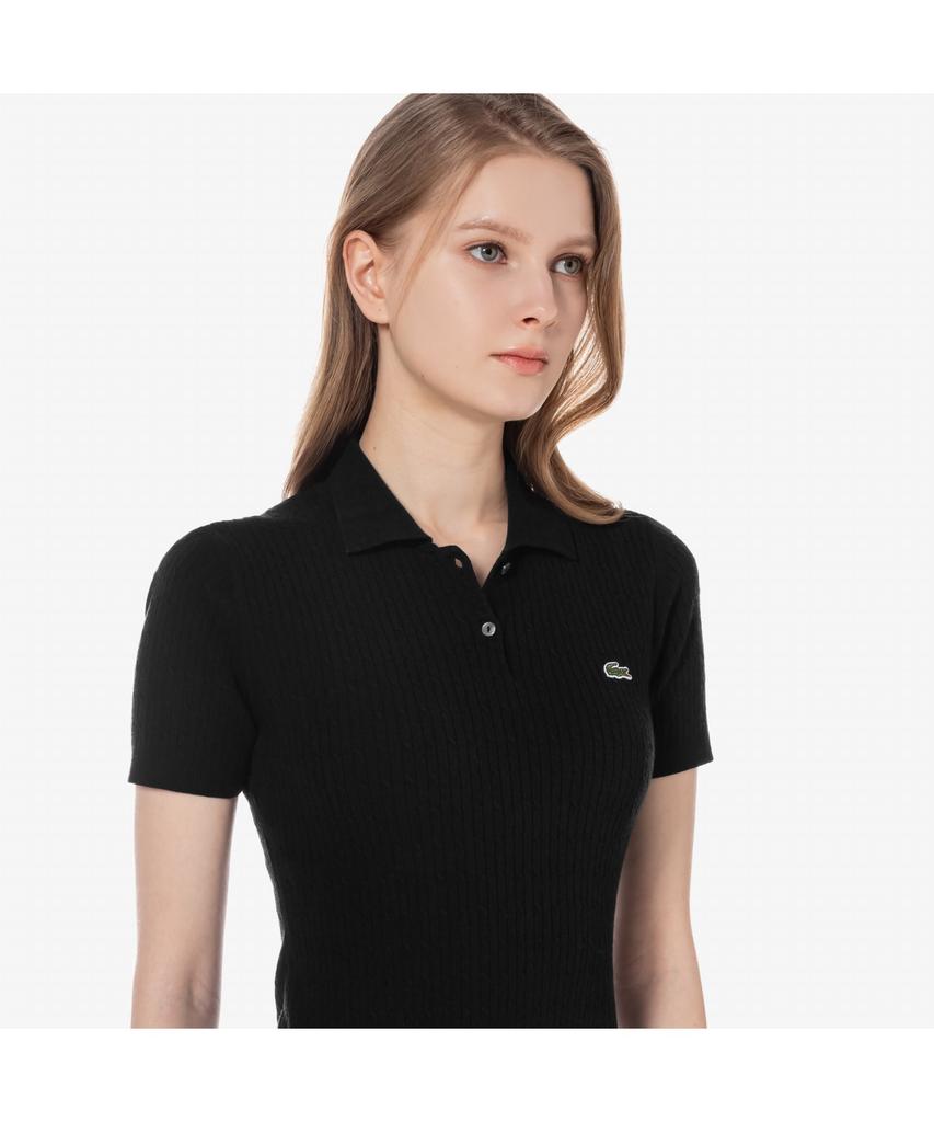 Lacoste Women'S Cable Short Sleeve Sweater Dress Ef382E-55G 031