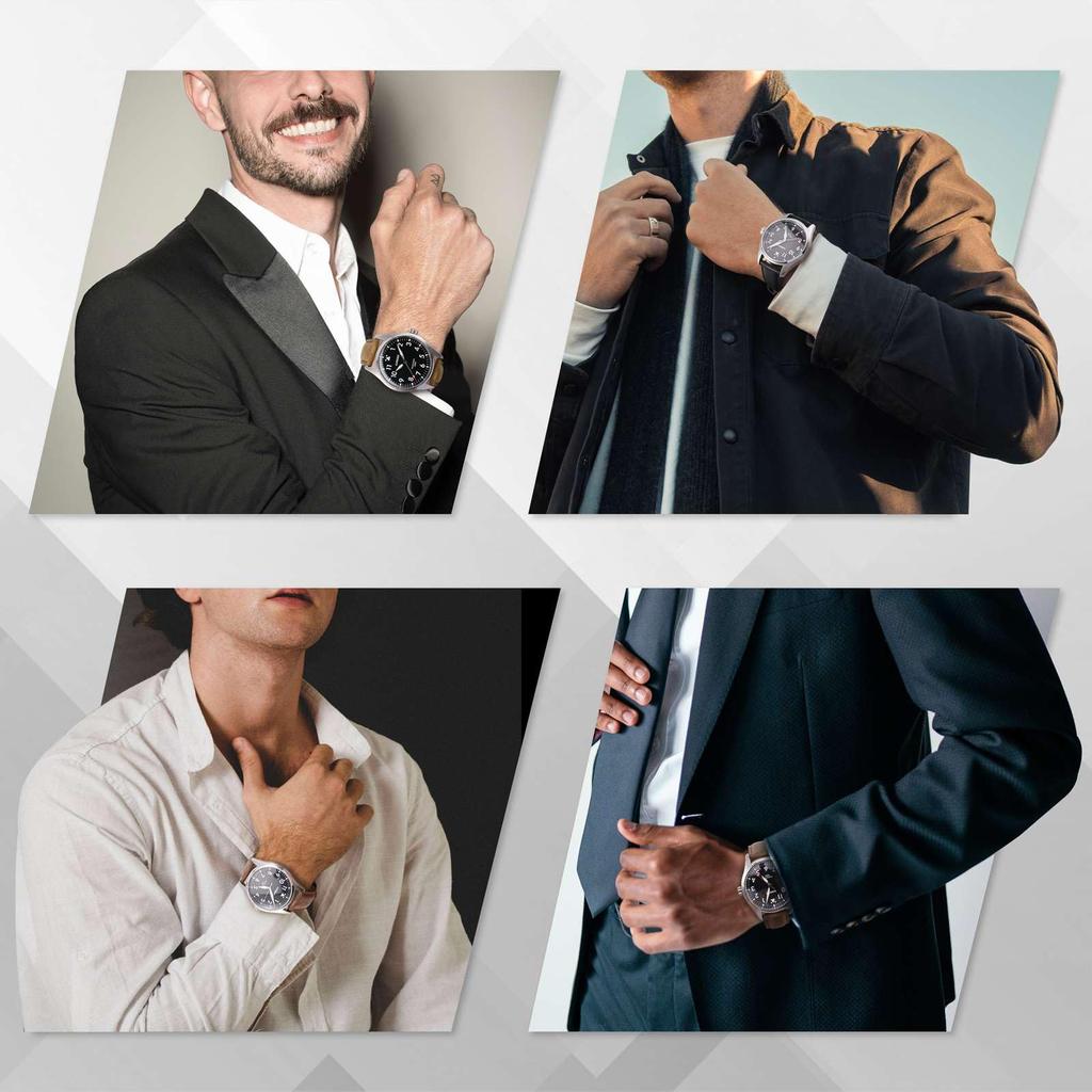 Кожаный ремешок для часов Anbeer 18 мм с быстросъемными штифтами и пряжкой из нержавеющей стали, землистый тон и серебряная пряжка