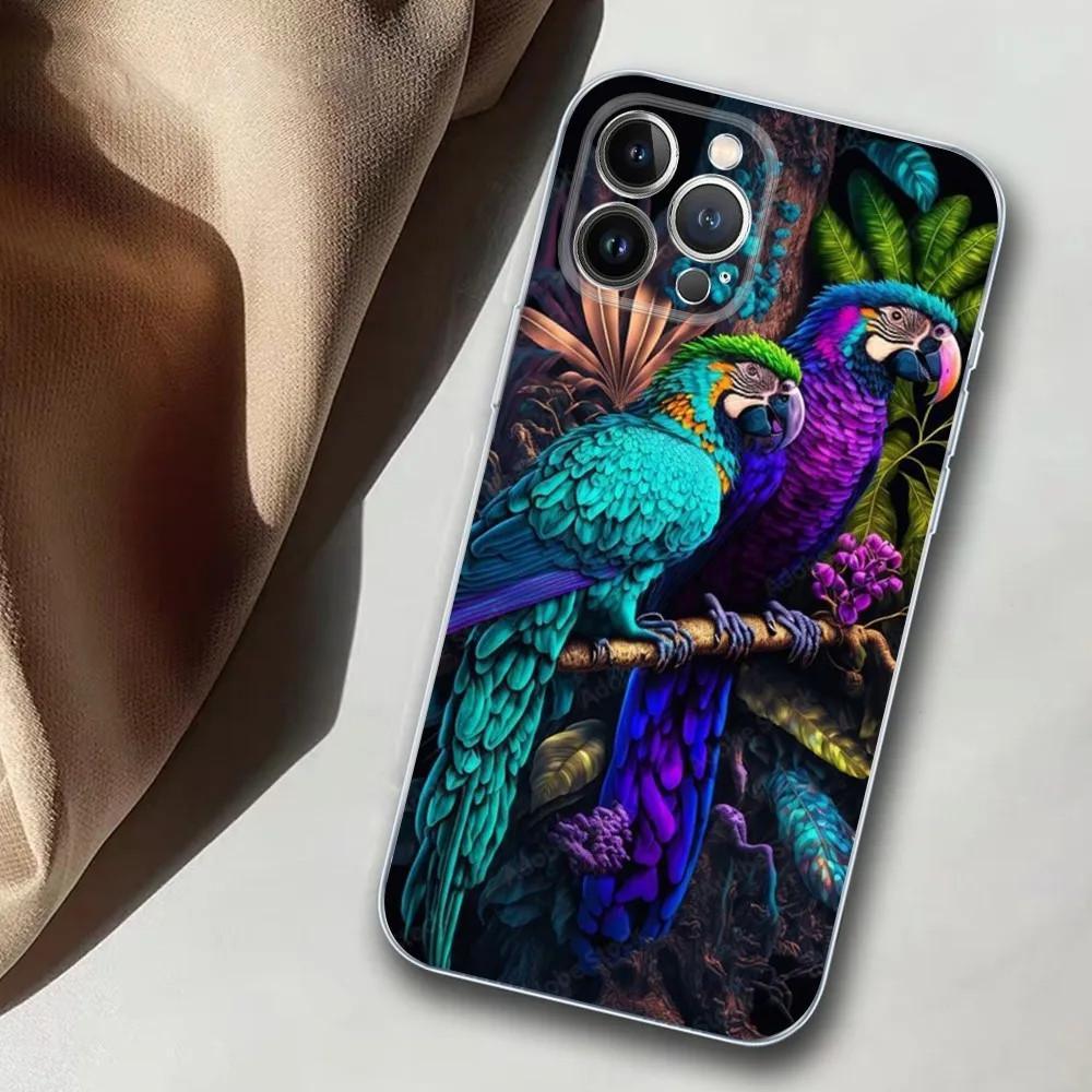 Чехол для мобильного телефона Apple iPhone15, цветной чехол для мобильного телефона Parrot, окрашенный чехол с защитой от падений, чехол для мобильного телефона Huawei с защитой от падений.