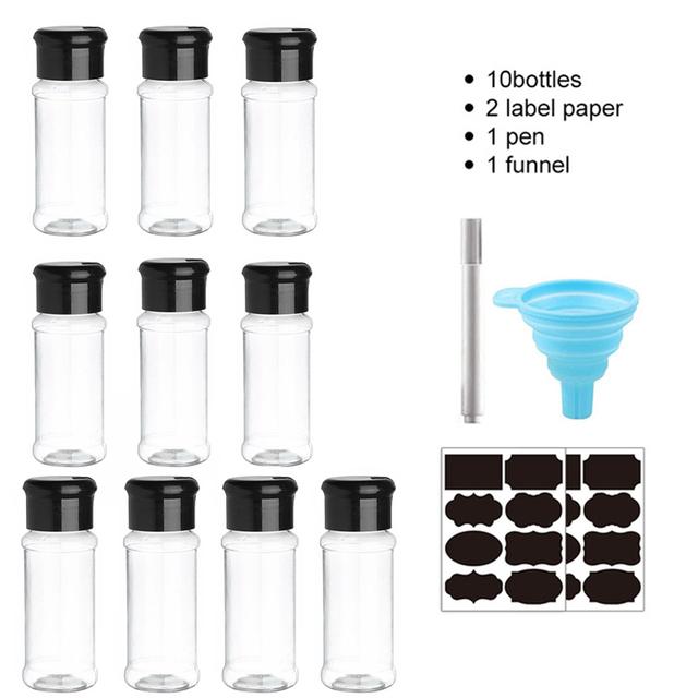 5/10/15/20шт банок для специй солонка и перечница банка для приправ органайзер для специй пластиковый приправа для барбекю кухонный гаджет инструмент