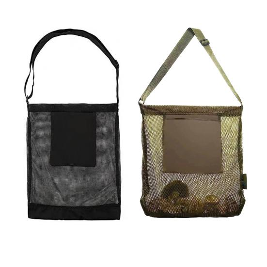 Сетка для сбора грибов, сетчатая садовая корзина для сбора фруктов, сумка через плечо для охоты за грибами