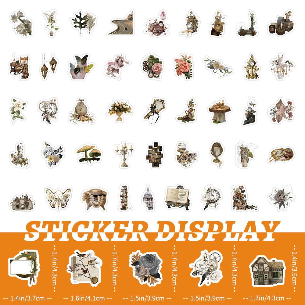 100Pcs/Set Retro Renaissance Art Q-1 Mini Stickers DIY Fashion Decals Stickers