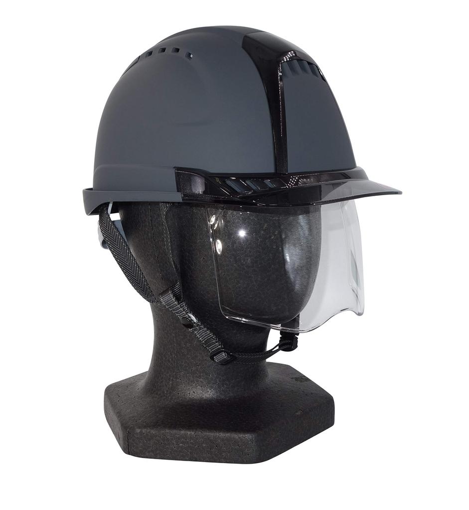 Шлем TOYO со щитком Venti Plus матовый темно-серый продукт Toyo Safety x GranGear Collaboration Product (Безопасность Toyo) (Матовая живопись) №391F-SC