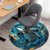 1PC Whale Ocean Abstract Art Round Chair mat Area Rug - Non-Slip, Floor Mat for Office, Bedroom, home decor Christmas Gift c0528131