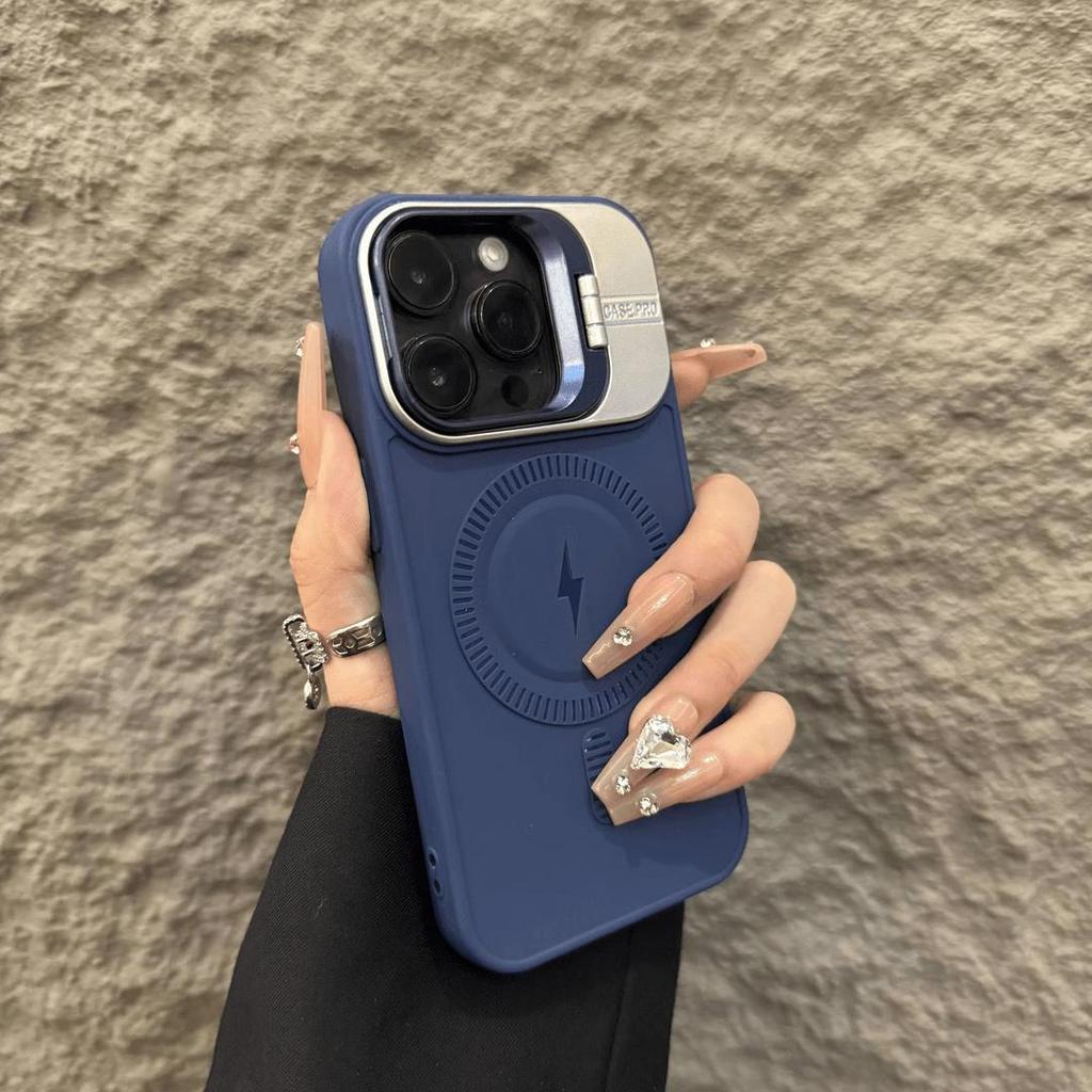 Многофункциональный чехол-книжка с подставкой, подходит для iPhone 16/15/14, матовый, из мягкого силикона, с магнитной защитной крышкой Lightning