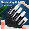 Plastic Storage Rack Coffee Shop Cup Holder 4 Layers Paper Cup Bracket  Refrigerator