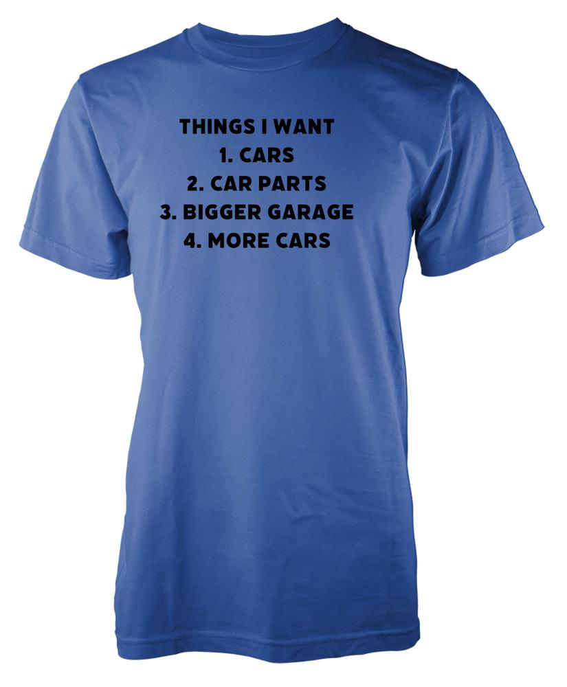 Free Personalisation Cars Things I Want Cotton TShirt Adult Kids