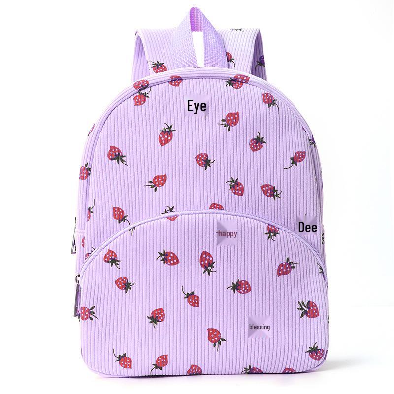 Милый мультяшный вельветовый рюкзак - большая вместимость плюшевый медведь школьная сумка для студентов