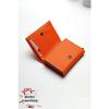 Оранжевый кошелек из веганской кожи унисекс с отделением для денег и держателем для карт с автоматическим механизмом. Подарочный пакет для портфолио?