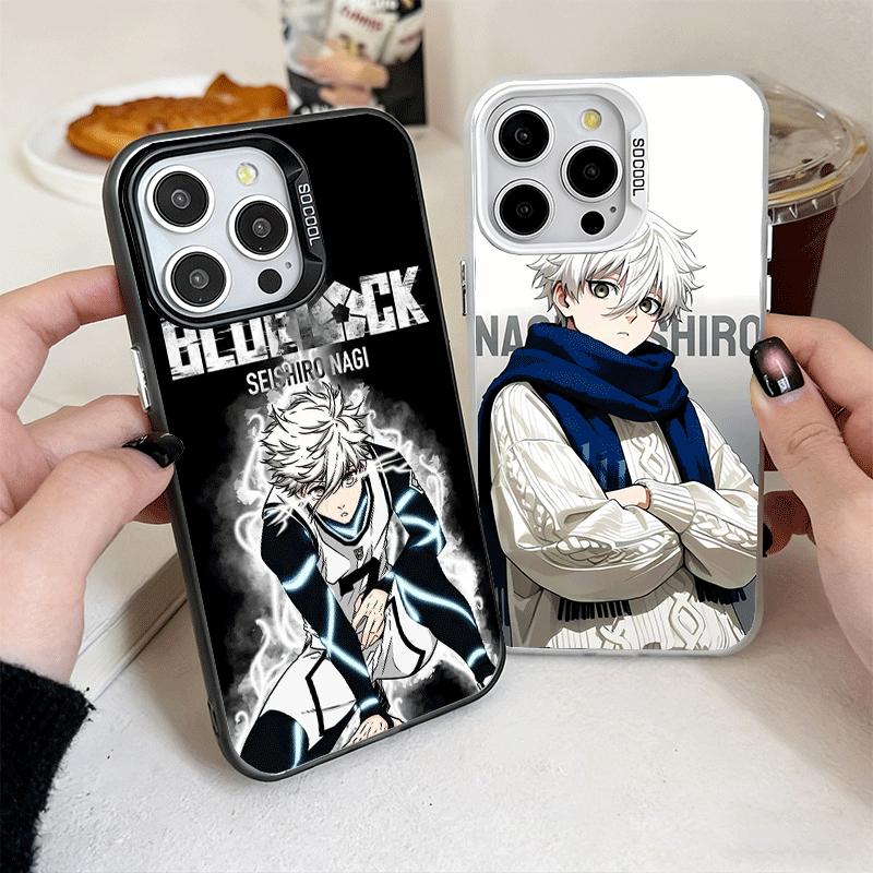 Синий чехол-бампер L-Lock Nagi Seishiro Ударопрочный чехол для телефона для iPhone 17 Air 16 16E 15 Pro Max 14 Plus 13 Mini 12 Задняя крышка Противоударный Fund