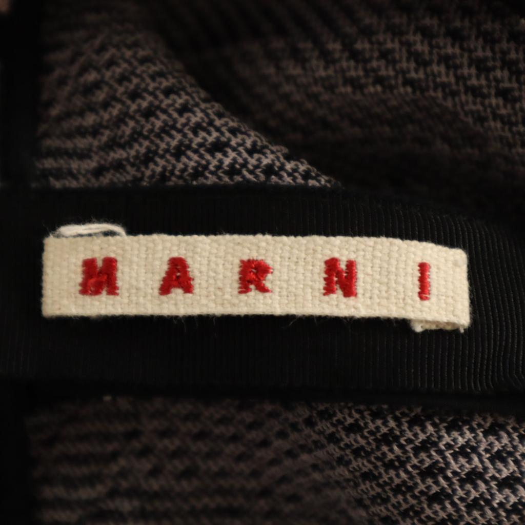 Marni Сделано в Италии Клетчатый узор Длинный рукав Крой 38 Розовый x Черный Женский Б/у