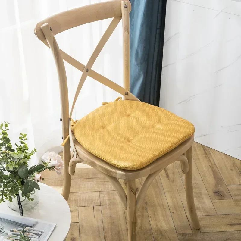 Chair Cushion with Straps Multi Color Dining Room Chair Cushions for Dining Chairs Sponge Seat Cushion Outdoor Garden Cushions