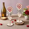 Mother's Day Gift Wooden Decoration Wind Rose Home Light Luxury Decoration Desktop Decoration Wooden Crafts