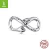 Вечная Конвенция Бисероплетение Серебро S925 Символ Бесконечности Восьмерка Фабрика-Источник Универсальные DIY Аксессуары для Браслетов