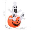Halloween Inflatable Ghost on Pumpkin LED Blow Up Inflatables for Halloween Party Indoor Outdoor