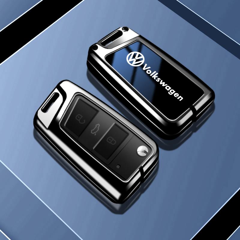 Для VOLKSWAGEN VW Чехол-брелок из цинкового сплава для складного автомобильного ключа Для VW Volkswagen Golf 7 MK7 Tiguan MK2 Для SEAT Ateca Leon FR 2