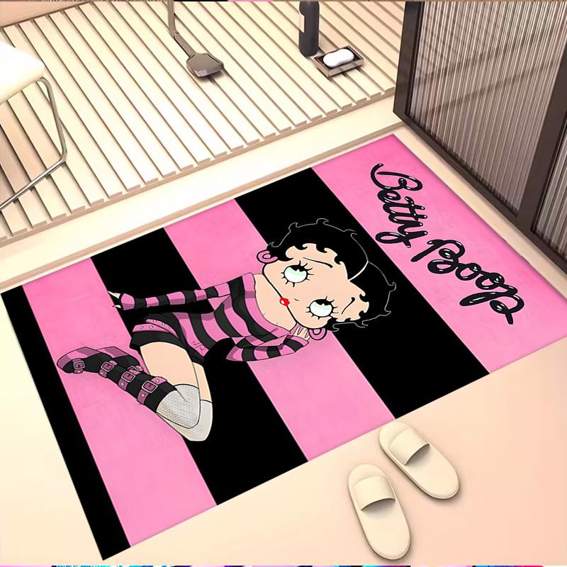 Betty Boop Print Rug, Washable Floor Carpet, For Entryway Dorm Laundry Room Office Study, Home Decor Birthday Christmas Gift