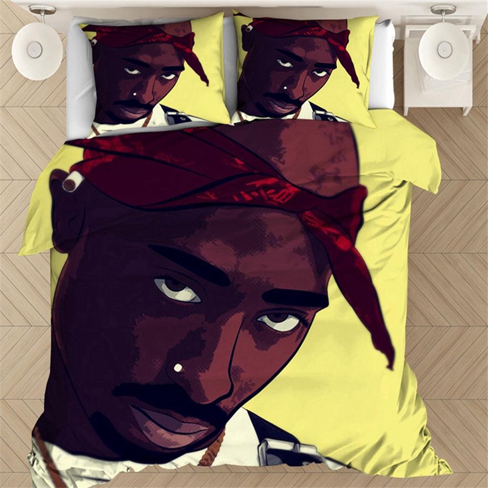 Rapper Tupac 2Pac 3D Printed Bedding Set Duvet Covers Pillowcases Comforter Bedding Set Bedclothes Bed Linen 01