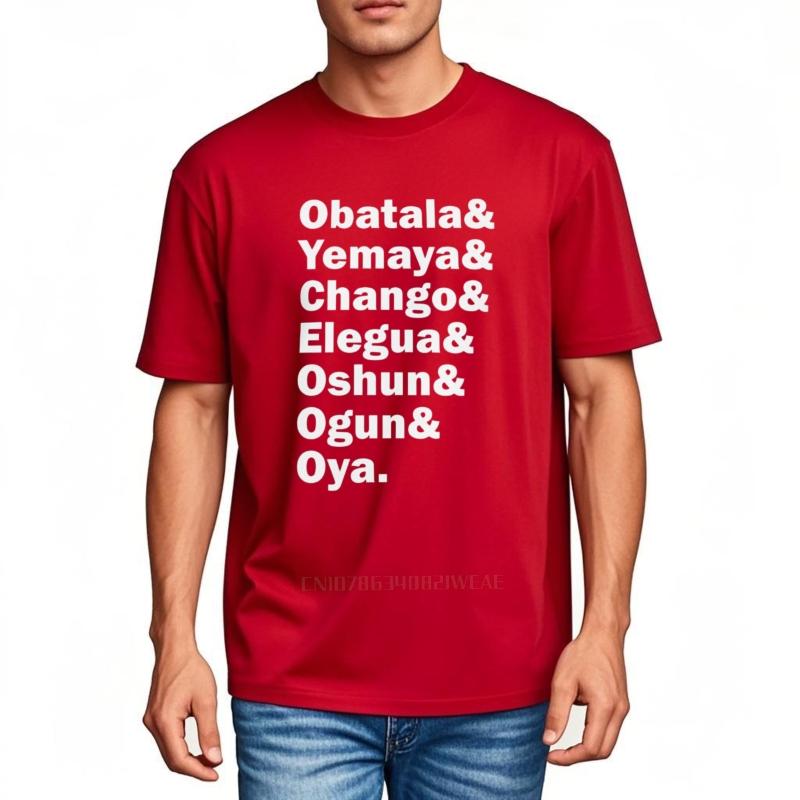 Men T-shirt Man Tee-shirt Seven African Powers Orisha Culture Pride Gift Classic Unisex Cotton Basic T-shirts For Men Women Top