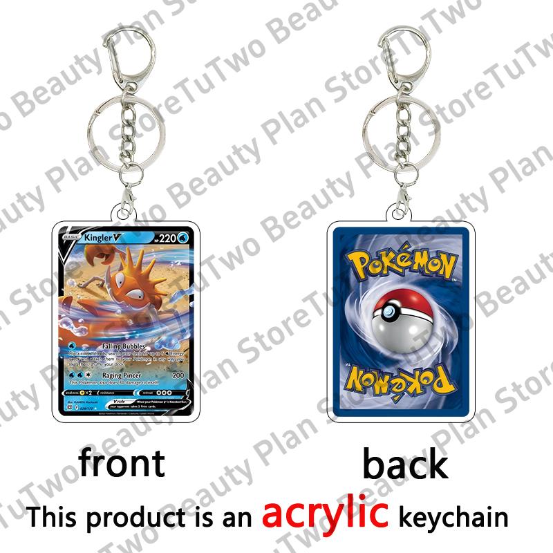 Anime Cartoon Venusaur Bulbasaur Charizard Mewtwo Pocket Monsters Acrylic Keychain Accessories Pendant Key Ring Charm Gifts Toys