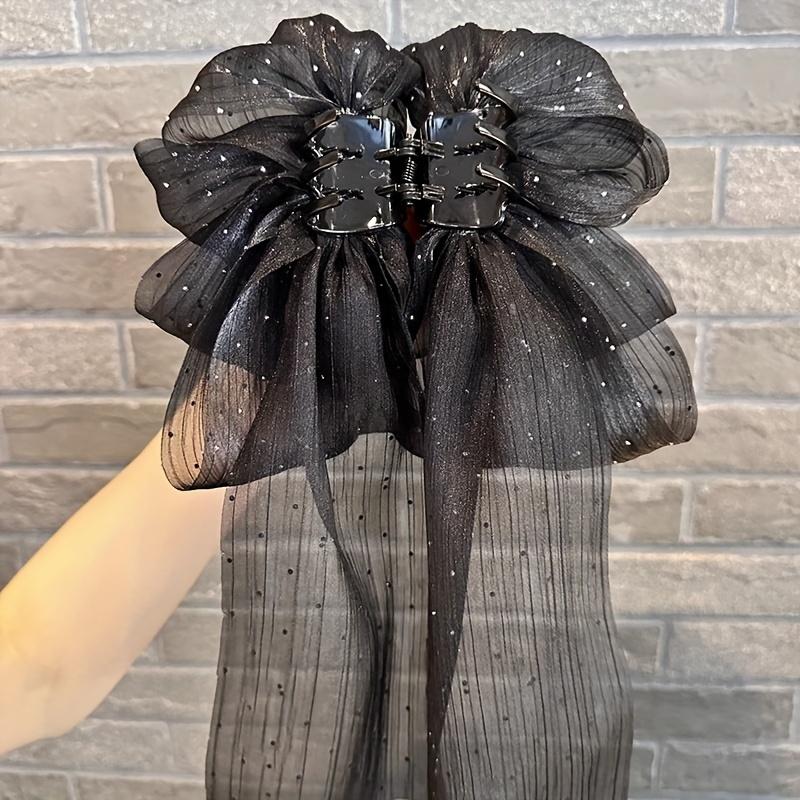 Large Elegant Butterfly Bow Hair Clip for Women and Girls - Suitable for Valentine's Day, Sweet Solid Color, Durable Plastic, One Piece KTY