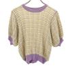 Short Sleeve Knit Yellow Women Used