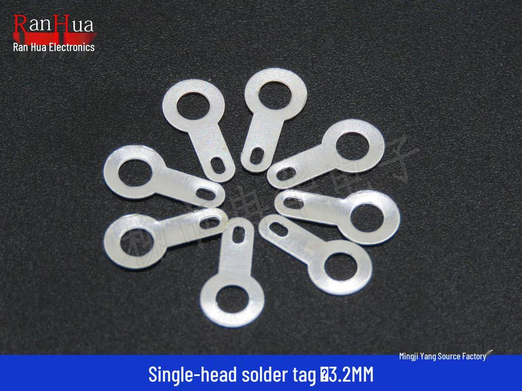 3.2mm Copper Brazing Ring Terminal: Single-Head, Round, Solder Wire Lug, Copper Washer (1000 Pieces)