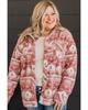 Azura Exchange Pink Plus Size Aztec Print Chest Pocket Shacket