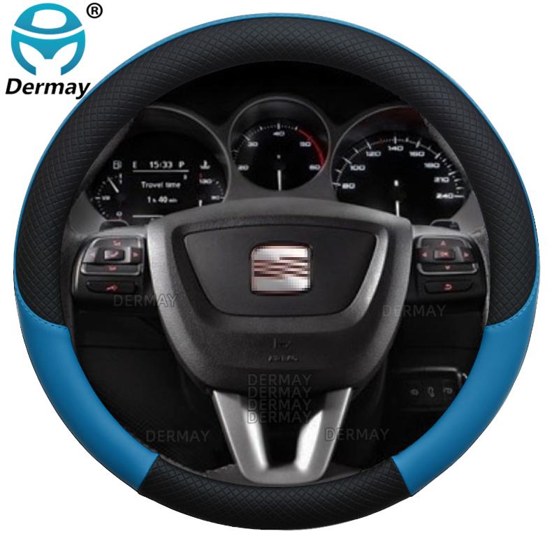 100% бренд DERMAY из искусственной кожи, чехол на руль автомобиля для Seat Altea XL/Freetrack Altea Prototipo, автоаксессуары