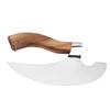 Viking Pizza Axe Handmade Stainless Steel Medieval Pizza Cutter with Pine Wood Handle for Home