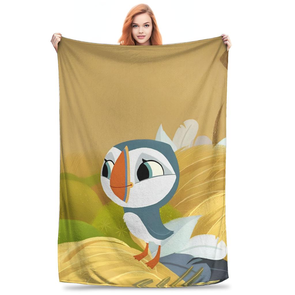 Puffin Rock Cartoon   Flannel Blanket  Awesome Throw Blanket for Bed Sofa Couch 200x150cm Rug Piece