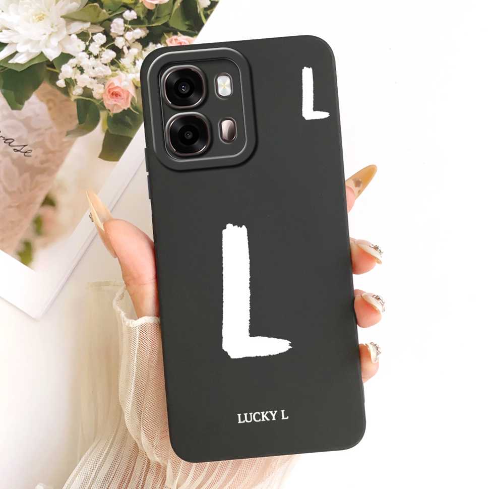 For Oppo A6s 5G CPH2789 Case Fashion Lucky Letters A-Z Silicone Back Cover For Oppo A 6s A6S 5G 6.75" Phone Cases Bumper Fundas