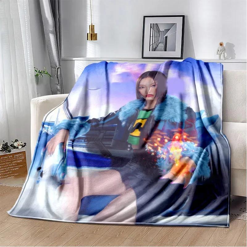Japanese HipHop Girl Group Xg Character Print Blanket Shooting Stars Warm Plush Cozy Throw Blanket for Beding Couch Fans Blanket