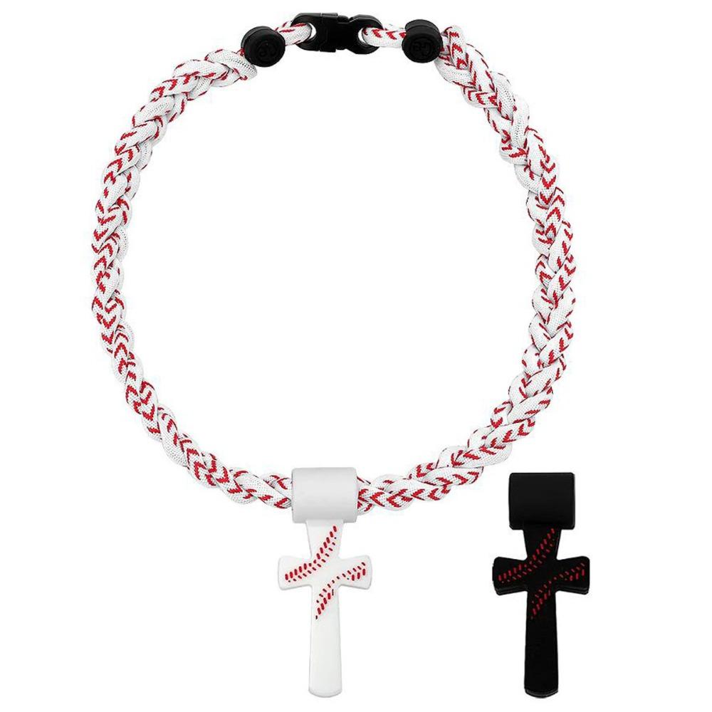 Braided Chain Baseball Pendant Necklace Tornado Design Tornado Necklace Special Occasions