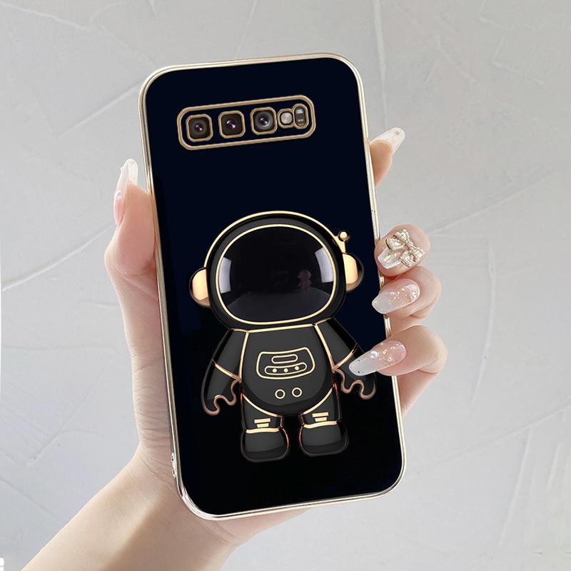 Кронштейн астронавта, мягкий чехол с квадратным краем и покрытием для телефона, роскошный чехол из ТПУ с покрытием для телефона OPPO Reno Realme