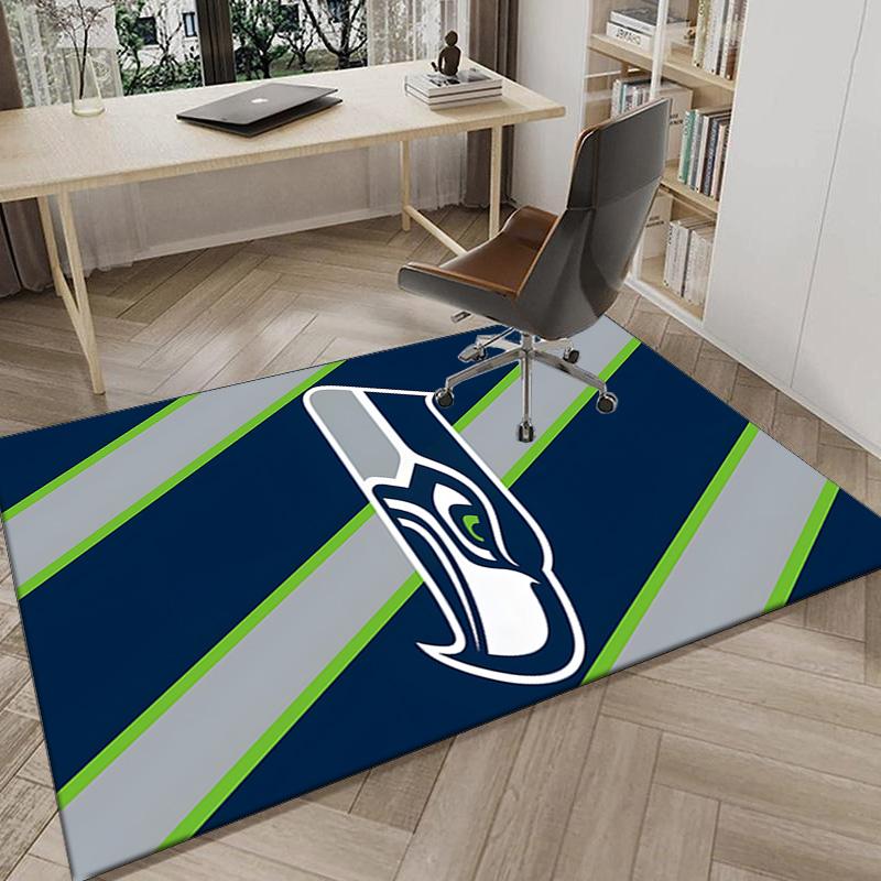 Коврик с командным духом Seahawks для офиса, коврик под кресло, декоративный ковер, коврик для гостиной, большой размер, подарки для фанатов, рождественские подарки