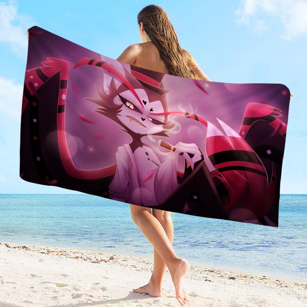 Cartoon H-Hazbin-Hoteles Towel Microfiber Beach Towel Absorbent Quick dry Soft Yoga Swimming Resort Mountain Climbing Towel