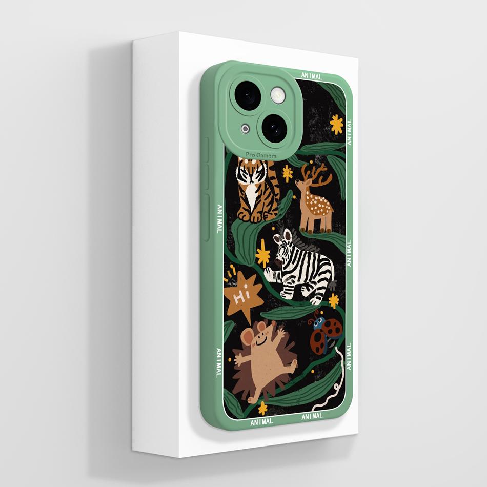 For iPhone 15 Pro Max Case For iPhone15 Plus Creative Back Cover Soft Liquid Silicone Full Protection High Quality Phone Shell