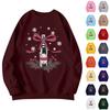 Adult Women's Fleece Sweatshirt With Bow Pattern