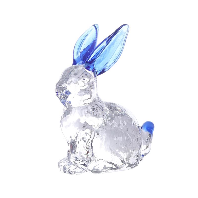 1 шт. настольное украшение милые хрустальные поделки домашнее украшение мини украшение креативный хрустальный кролик орнамент маленький 56x28x68 мм