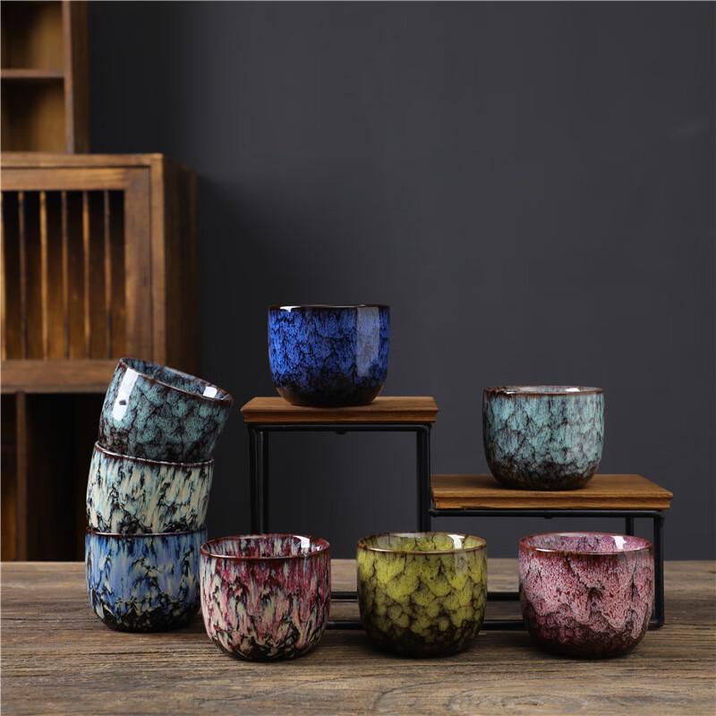 Jimu Kiln-Glazed Ceramic Kung Fu Tea Cup Set