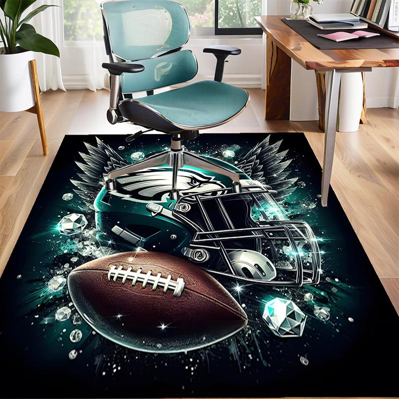Philadelphia Polyester Carpet, Soft Indoor Mat for Office Chair, Living Room, Computer Desk - Decorative Home Office Rug Design