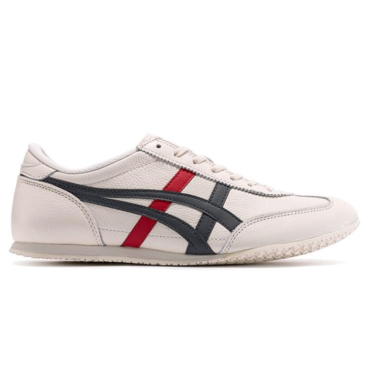 ONITSUKA TIGER Кроссовки Machu Racer Cream Black Red Унисекс Низкие Кожаные Ретро Стиль Жизни 1183B770-100