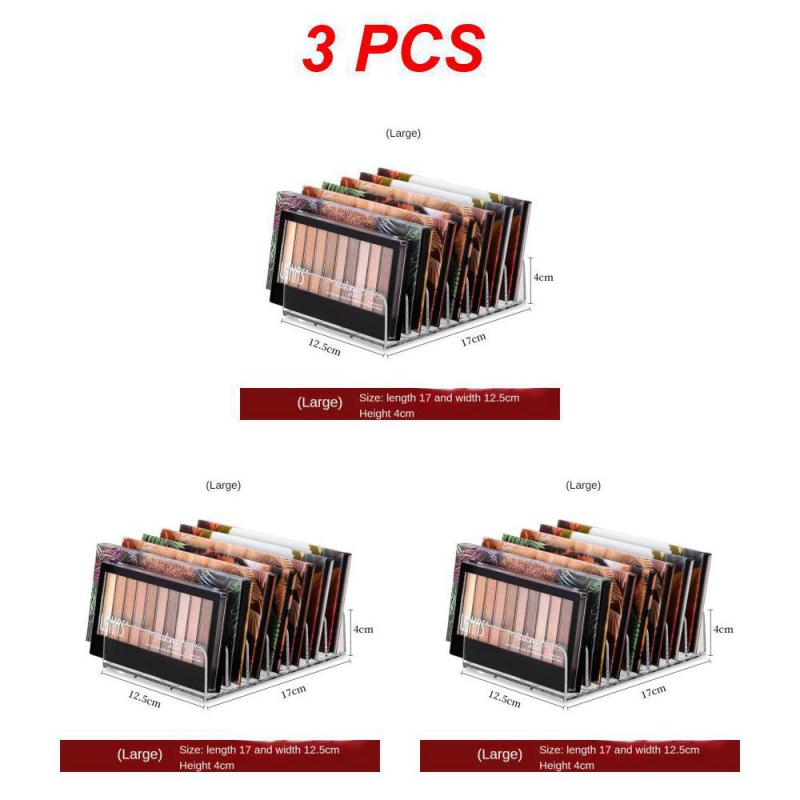 Акриловый компактный органайзер для палитры теней для век, лоток для дисплея, коробка для хранения косметики, держатель для макияжа, органайзер с ящиком, 7 сеток