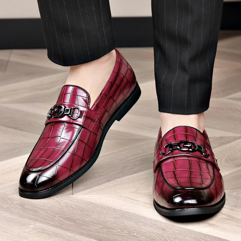 WAERTA Man Shoes Leather Male Footwear Casual Shoes Business Formal British Style Luxury Male Loafers Men White Plus Size 38-48